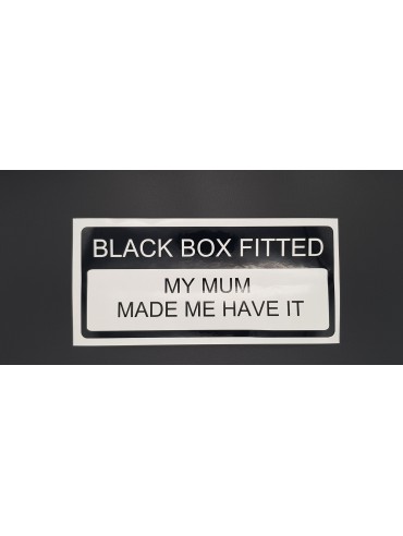 Black Box Sticker Mum made me Black Box Sticker Mum made me